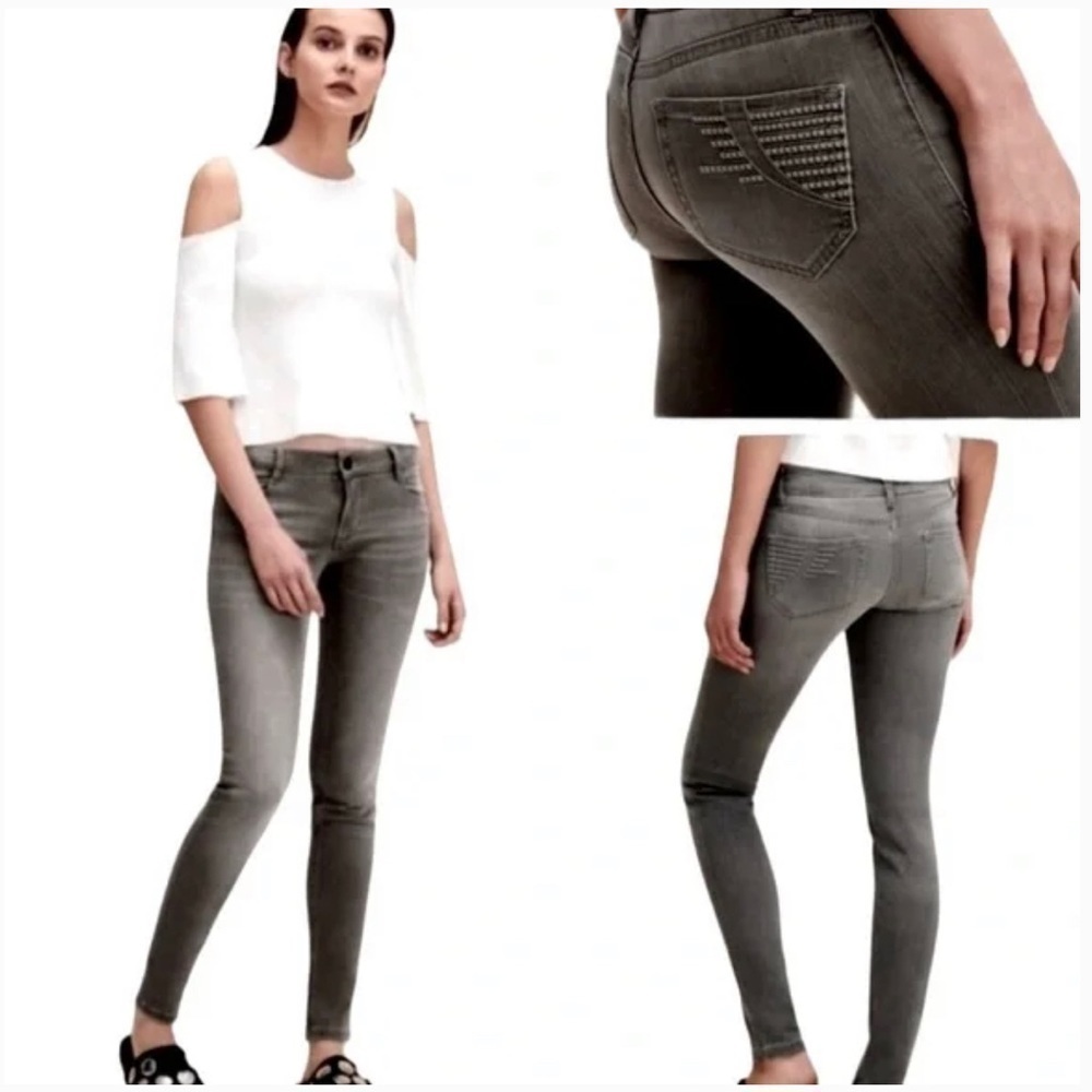 Maje Black Gray Low Rise Skinny Jeans Size Small / 36 long